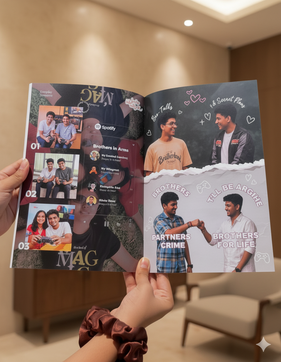 Dil Se Made – Custom Personalised Magazine (Digital PDF)  A magazine made entirely about your person, your story, and your love.