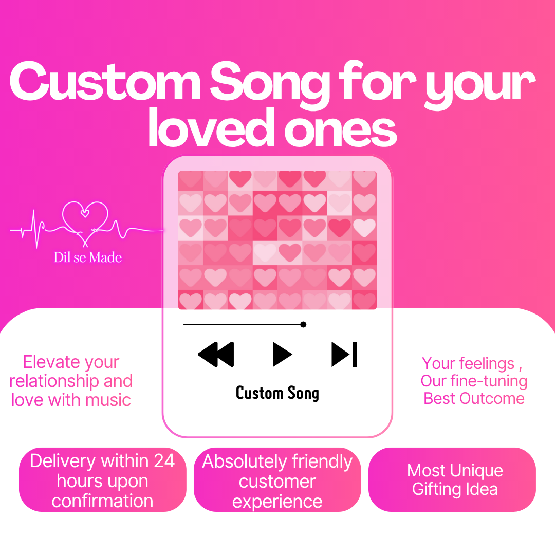 Dile Se Made - Custom Personalised Song Gift  – Birthday, Friends, Couple, Long Distance, Unique Heartfelt Gesture | Dil Se Made