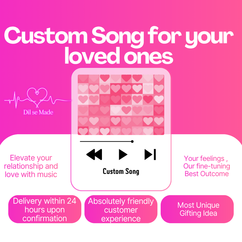 Dile Se Made - Custom Personalised Song Gift  – Birthday, Friends, Couple, Long Distance, Unique Heartfelt Gesture | Dil Se Made